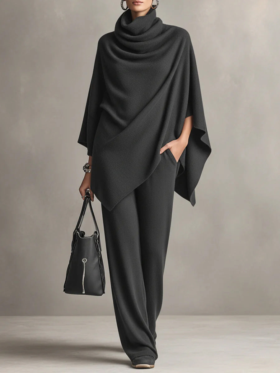 Solid Color Casual Fashion Long Sleeve Two-Piece Sets